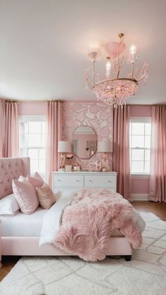 Pink Bedroom Ideas, Pink Bedroom, Black And Pink, Bedroom Ideas, Bedroom, Bed, Pink, White, Black