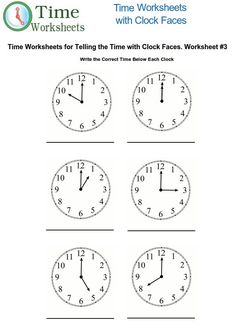 the worksheet for telling time with clock faces is shown in this printable