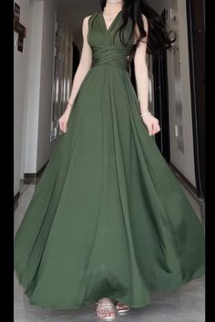 Size: S, Color: Dark Green Dark Green Elegant Dress, Green Satin Dress Long, Green Gown Elegant, Classic Long Dress, Satin Fabric Dress, Green Dress Formal, Stain Dress, Dark Green Prom Dress, Green Prom Dress Long