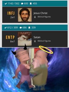 Satan entp, but infj is more « woke » Entp Memes Funny, Infj And Istp, Mbti Meme Funny, Istp X Entp, Entp Anime, Istp Infj, Infj X Entp, Entp X Infj, Infj Entp