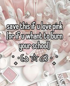 the words save this if i love pink or if i want to burn your school