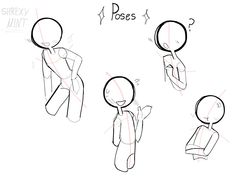 how to draw a cartoon character with different poses