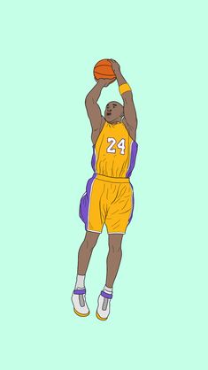 a drawing of a basketball player jumping up to dunk the ball with his hands