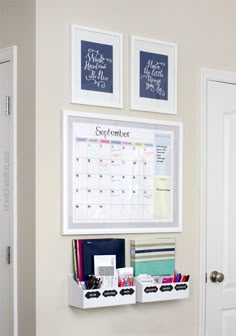 Kitchen Command Centre Idea - we will need something like this once the office upstairs is gone! Like the idea of the monthly budget being right there, but not on the calander for everyone to see. Jewerly Holders, First Apartment Decorating, Apartment Decoration, College Apartment