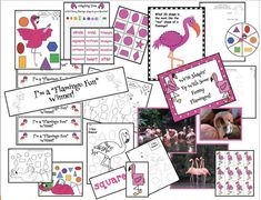 pink flamingo themed activities and printables for kids