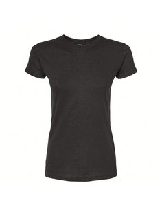 3.6 oz./yd, 65/35 polyester/combed ringspun USA cotton. Heat-set to minimize shrinkage. Slim fit. Self-fabric crewneck collar. Back neck tape. Side seams. Double-needle stitching on sleeves and bottom hem. Tear away label. USMCA certified.Women's Poly-Rich Slim Fit T-Shirt (Black) Black        All Women Clothing, size features are:Bust: ,Length: ,Sleeve Length: Shampoo For Gray Hair, Hair Dye Shampoo, Black Hair Dye, Women T Shirts, Black Top, All Fashion, Women Clothing, Women Clothes Sale, Womens Tees