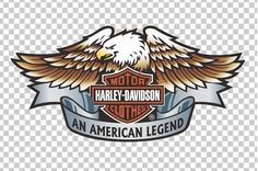 the harley davidson logo with an eagle on it