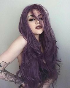 Pastel Purple Hair, Makeup Lips, Hair Streaks, Hair Color Pastel, Hair Color Blue, Red Hair Color