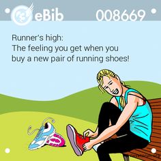 a woman is sitting on a bench with running shoes