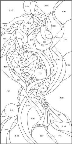 a coloring page with an image of a woman's head in the center and numbers on