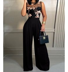 Lingerie Design, Coffee Fashion, Jumpsuit Elegant, Two Piece Pants Set, Jumpsuit Party, Sleeveless Bodysuit, Long Jumpsuits, Pantalon Large, Slim Fit Trousers