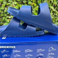 Birkenstock Arizona Eva Navy Size (Us-L-5)(Us-M-3.0)Men’s 5 Women’s 6.5. New With Box And Tags. Casual Slides With Branded Insole And Round Toe, Blue Flat Slides For Outdoor, Casual Slip-resistant Low-top Slides, Casual Navy Slides With Cushioned Footbed, Casual Slides With Slip-resistant Round Toe, Casual Slip-resistant Slides With Round Toe, Navy Round Toe Casual Slides, Casual Navy Slides With Round Toe, Casual Navy Round Toe Slides