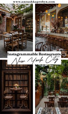 the inside of an outdoor restaurant with tables and chairs