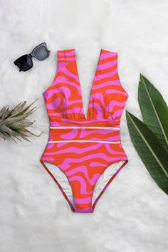 Deep plunge One-Piece Dresses Straight, Men Loungewear, Best Swimsuits, Plus Swimwear, Deep Plunge, Accessories Cute, Cute Looks, Women Swimwear, One Piece Pajamas