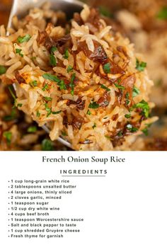 a recipe for fried onion soup rice