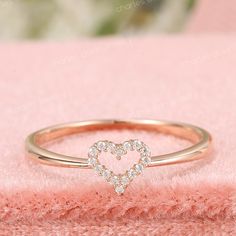 Dainty Rose Gold Stacking Rings, Custom Stacked Chevron Rings, Moissanite V Shaped Wedding Band, Cute Personalized Stackable Mothers Ring ✧･ﾟ: *✧･ﾟ:* Welcome to Charles Davin Jewelry*:･ﾟ･ﾟ✧ Moissanite - a gemstone known to bring in luck in someone's life, the user can give off a look of elegance. You can give your special someone luck whilst showing your love to them. ✶Material: 10K/ 14K/ 18K ✶Main Stone: Moissanite ✶Side Stone: - ✶Color: D Colorless ✶Clarity: VVS1 ✶Width of band: 1.3mm ✶Thickne Promise Rings For Her Girlfriends, Promise Ring Ideas, Engagement Rings Heart, Chevron Rings, V Shaped Wedding Band, Mothers Ring Stackable, Shaped Wedding Band, Peach Morganite Engagement Ring, Love Heart Ring