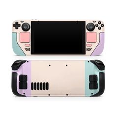 the nintendo wii game console skin is designed to look like it has been painted in pastel