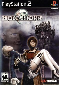 the game cover for shadow hearts 2, with an image of two people holding each other