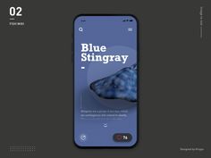 an iphone with the blue stingray app on it's screen and text that reads,