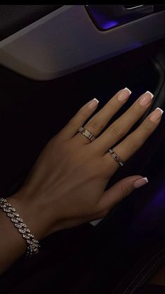 Bridesmaids Nails, Work Nails, French Tip Acrylic Nails, Basic Nails, Simple Acrylic Nails, French Acrylic Nails, Classy Acrylic Nails, Short Square Acrylic Nails, Acrylic Nails Coffin Short