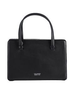 Find STEVE MADDEN Leather Handbag on Editorialist. This STEVE MADDEN handbag is crafted from leather and features a logo, magnetic fastening, an internal zip pocket, double handles, and a detachable shoulder strap. It is a medium-sized tote bag that is fully lined and suitable for daytime use. Steve Madden Handbags, Black Leather Handbags, Black Handbags, Womens Tote Bags, Soft Leather, Leather Handbags, Brand Logo, Steve Madden, Zip Pockets