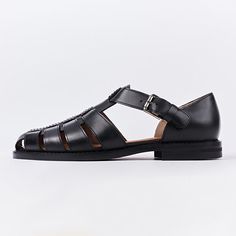 Unisex Black Leather Fisherman Sandals | Victor | JOSEPHT.CA Classic Summer Sandals With Round Toe, Classic T-strap Sandals With Round Toe For Spring, Classic Round Toe T-strap Sandals For Spring, Classic Round Toe Sandals For Summer, Classic Closed Toe T-strap Sandals For Summer, Classic T-strap Sandals For Spring, Classic T-strap Sandals With Ankle Strap For Summer, Classic Ankle Strap T-strap Sandals For Summer, Classic Sandals With Rubber Sole For Summer