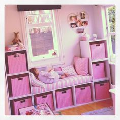 Kids are fully crazy for colorful items and you can add color and texture that will give a tempted space for kids’ playing. You can offer a comfortable flooring space, but make sure it’s easy clean-up. Besides, stain-resistant carpeting can be a big choice. Diy Girls Bedroom, Girls Playroom, Messy Room, Room Remodel, Toddler Bedrooms