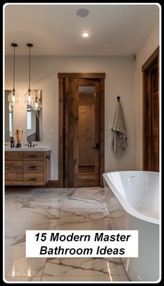 Discover chic Modern Master Bathroom Ideas to create your dream sanctuary. Find inspiration for a sleek, functional, and stylish retreat! Modern Master Bathrooms, Material Color Palette, Floating Cabinets, Smart Bathroom, Spa Inspiration, Modern Masters, Budget Bathroom, Living Wall, Free Standing Bath Tub