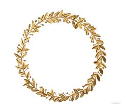 Add an elegant touch of gold anywhere in your decor with the Laurel Wreath Approx. 15.8" x 15.8" x 1.25" Gold Laurel Wreath, Antler Wreath, Magical Decor, Craft Iron, Jillian Harris, Gold Wreath, Laurel Wreath, Touch Of Gold, Holiday Wreaths