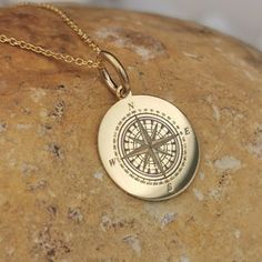 Compass necklace compass jewelry 14K solid gold necklace | Etsy Gold Compass Necklace, Compass Jewelry, Engraved Compass, Compass Pendant, Compass Necklace, Solid Gold Necklace, Custom Pendants, Necklace Personalized, Travel Gifts