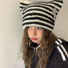 Grunge Beanies Crochet Knitted Hats for Women Girls Fox Cat Ear Goth Emo Alt Y2K Accessories Grunge Clothes, Grey, One Size Alt Ideas, Accessories Grunge, Knitted Hats For Women, Beanies Crochet, Alt Y2k, Grunge Clothes, Grunge Accessories, Crochet Hat For Women, Y2k Accessories