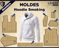 the hoodie is shown with instructions to make it