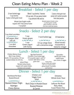 Clean Eating Menu Plan, Free Clean Eating Meal Plan, Clean Eating Menu, Clean Eating Diet Plan, Week Diet Plan, Clean Eating Meal Plan, Week Diet, Makanan Diet, Menu Plan