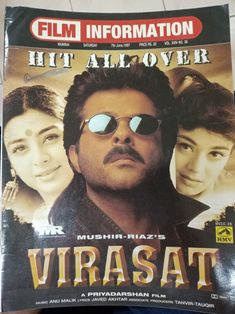 an advertisement for the movie virasat is displayed on a magazine cover in india