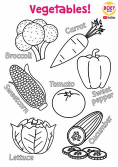 Colour The Vegetables Worksheet, Fruit And Veg Activities For Preschool, Fruit And Vegetables Worksheet Preschool, Vegetables Kindergarten Activities, Coloring Fruits For Kids, Fruits Colouring Pages For Kids, Vegetable Coloring Pages Free Printable, Fruits Coloring Pages For Kids, Vegetables Worksheets Kindergarten