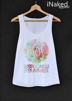 a white tank top that says 100 seconds to summer on the front, and an image of