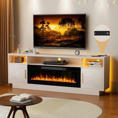 42027372806186 Tv Cabinet With Storage, Console For Living Room, Modern Tv Console, Tv Stand With Fireplace, White Tv Cabinet, Tv Console Modern, Industrial Tv Stand, Console Tv, White Tv