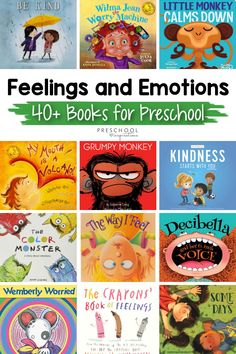 children's books with the title feelings and emotions 40 books for pre - school