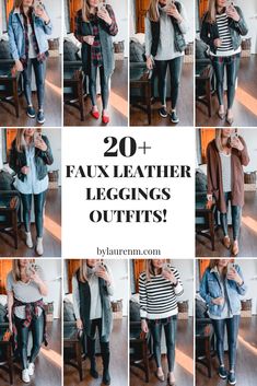 Leather Leggings Outfit Fall, Leather Leggings Outfits, Casual Leggings Outfit