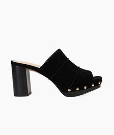 Amery Mule - Black #fashion #style #heels #highheels #platforms #womens #shoes #chic #retro #bohochic Flat Booties, Platform Flats, Statement Shoe, Black Kids, Party Shoes, Platform Heels, Shoe Obsession, Black Design, Low Heels