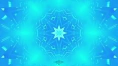 an abstract blue and green background with a star in the center, surrounded by smaller circular shapes