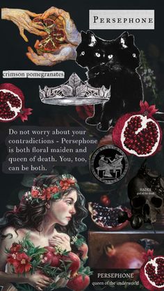 an advertisement with pomegranates on it