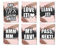 four square coasters with the words love to the dress and i'm my fav