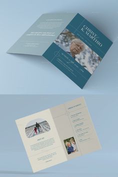 two fold brochure mockup with photoshopped images on the front and back