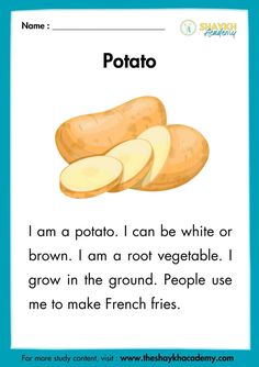 a poster with potatoes on it that says potato i am potato, i can be while or