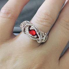 Read Description And Look At Pics! Red Wire Wrapped Ring Size 4. Artisan Made Ring Tarnish Resistant Silver And Red Wire. Lightweight, Unique Design. Great Promise Ring Made By Me No Cell Phone Numbers! You’ll Be Blocked! I Only Communicate Via The App. No Pic No Ratings No Service. Thanks For Understanding. Send Offers! Messages Are Open. Nickel-free Red Rings, Adjustable Red Metal Rings, Nickel-free Red Jewelry For Anniversary, Red Hand Wrapped Jewelry Gift, Hand Wrapped Red Jewelry For Gift, Handmade Adjustable Red Ruby Ring, Red Hand Wrapped Round Jewelry, Hand Wrapped Red Round Jewelry, Hand Wrapped Round Red Jewelry