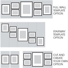 four different types of frames are shown in the diagram below, with text describing how to put