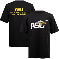 Prove to everyone in the stands that you're the #1 fan of the Alabama State Hornets with this vivid T-shirt by FISLL. It features striking team graphics across the chest and back to showcase your fandom from all directions. The classic design makes it easy to get the look of a tried and true Alabama State Hornets fan, ensuring you can pay homage to your favorite college squad. Short Sleeve T-shirt With Embroidered Graphics For College, College T-shirt With Embroidered Graphics And Relaxed Fit, Collegiate Embroidered Crew Neck T-shirts, Collegiate Cotton T-shirt With Embroidered Graphics, College Fan Apparel T-shirt With Embroidered Graphics, College Embroidered Logo T-shirt With Short Sleeves, Crew Neck Top With Embroidered Logo For Fans, Short Sleeve Tops With Embroidered Graphics For College, Fan Apparel Crew Neck Tops With Embroidered Graphics