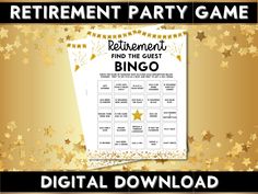 the retirement party game with gold stars