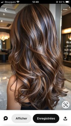 Lo Lites Hair Brown Brunettes, Hair Color For Dark Hair With Highlights, Moca Brown Hair Color, Light Brown Hair With Caramel Highlights Shoulder Length, Brown Hair Warm Highlights, Dark Brown And Grey Hair, Fall Colors For Hair, Thick Highlights Brown Hair, Copacabana Hair